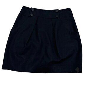 Women’s Theory Black Mini Skirt Professional Size 0‎  Buttons
